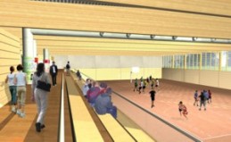 Sporthalle innenperspektive  2