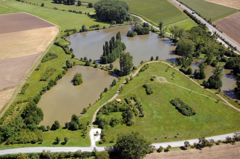 Landschaftssee Luftbild