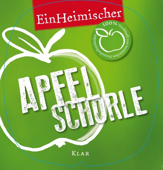 Apfelschorle Ettikett